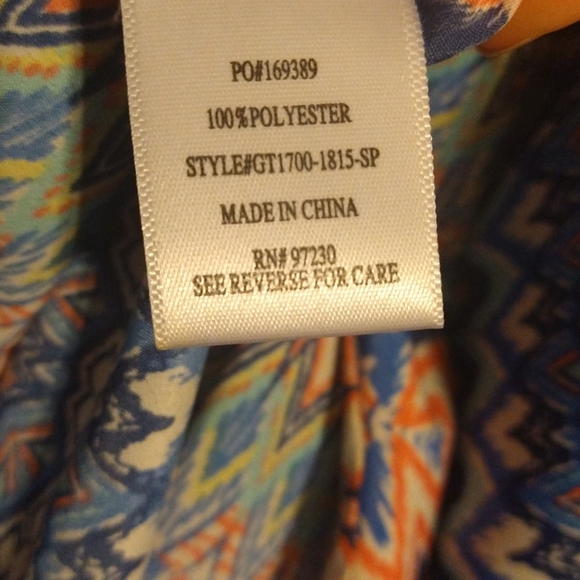 Almost Famous Coral and Blue XL Dress - Picture 8 of 16